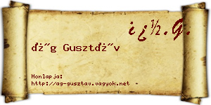 Ág Gusztáv névjegykártya