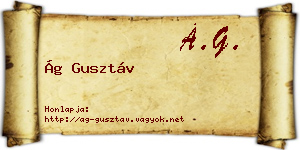 Ág Gusztáv névjegykártya